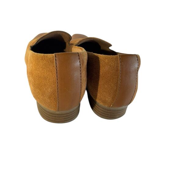 Clarks Collection Suede Cap Toe Loafer Tilmont Step Camel Tan Slip On Comfy 8.5M - Picture 3 of 9